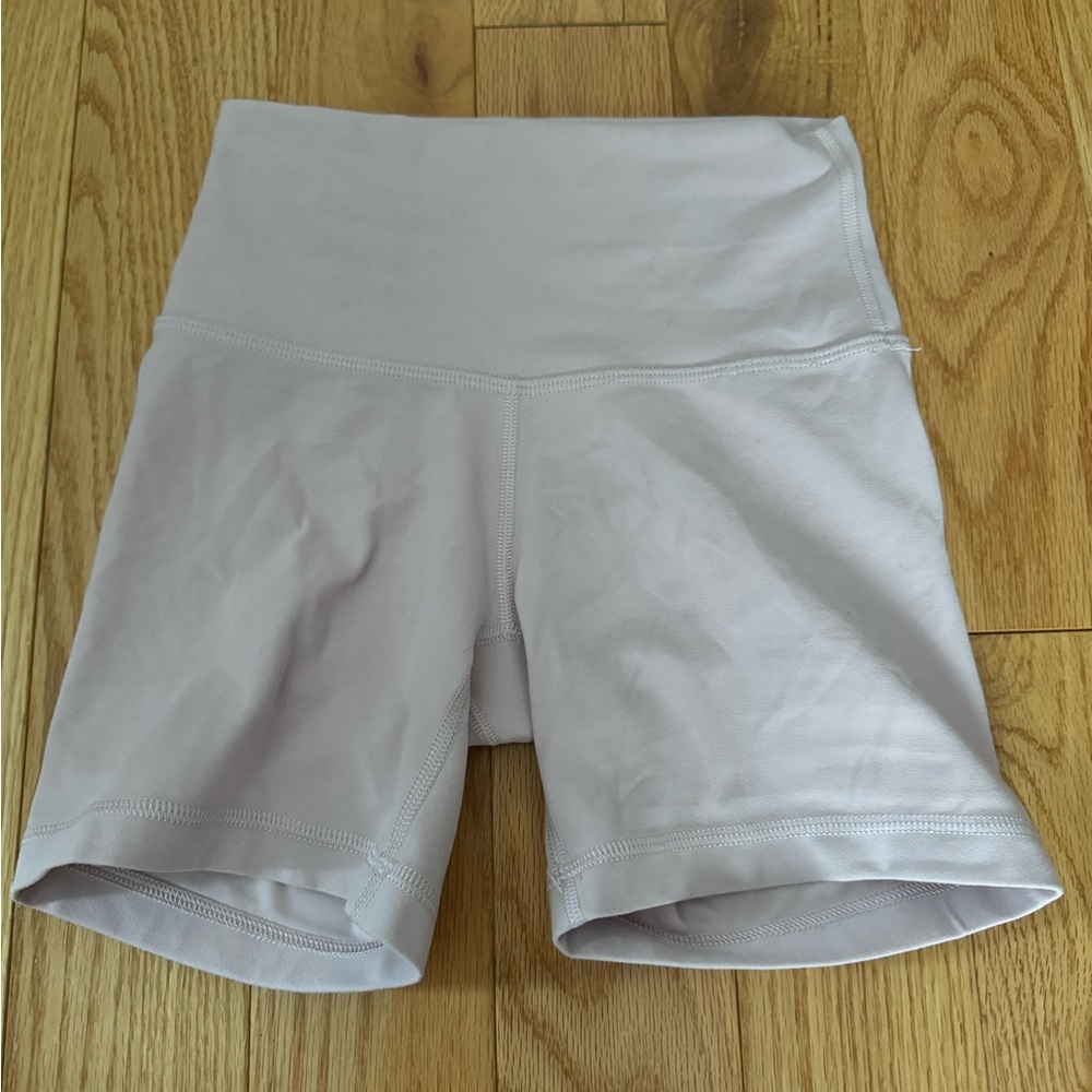TNA Light Pink Bike Shorts High-Rise Compression Fit